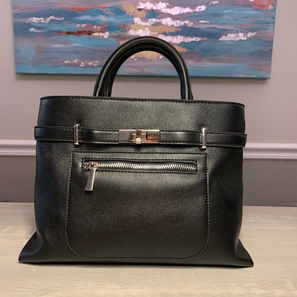 Steve Madden Black Handbag with Crossbody Strap